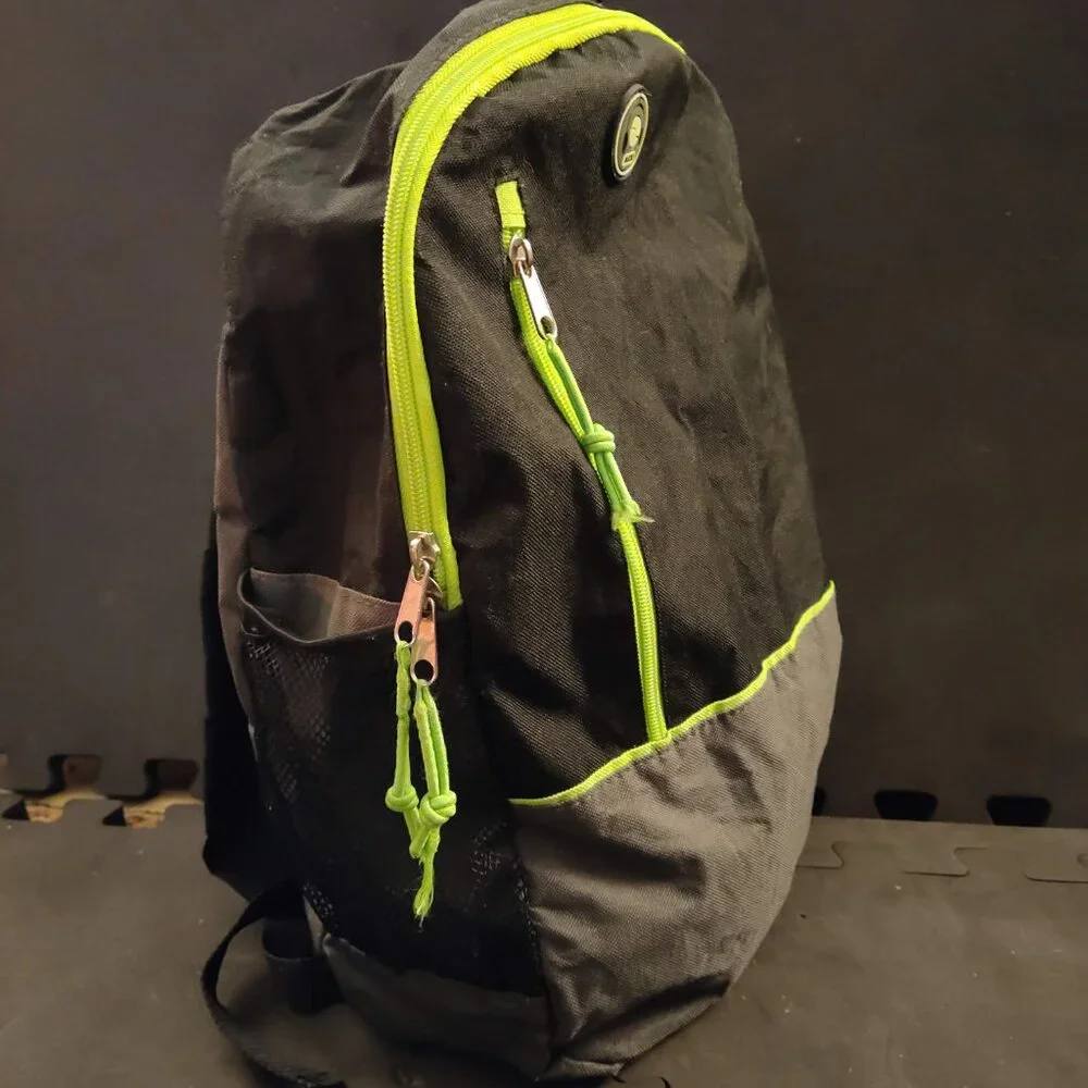 Neon Green and Black Backpack